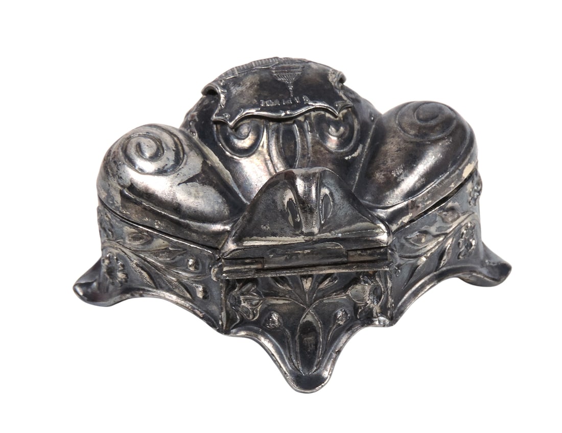 Washington, DC United States Capital Dresser Box, Art Nouveau style. silver-plated cast metal w/h... - 2