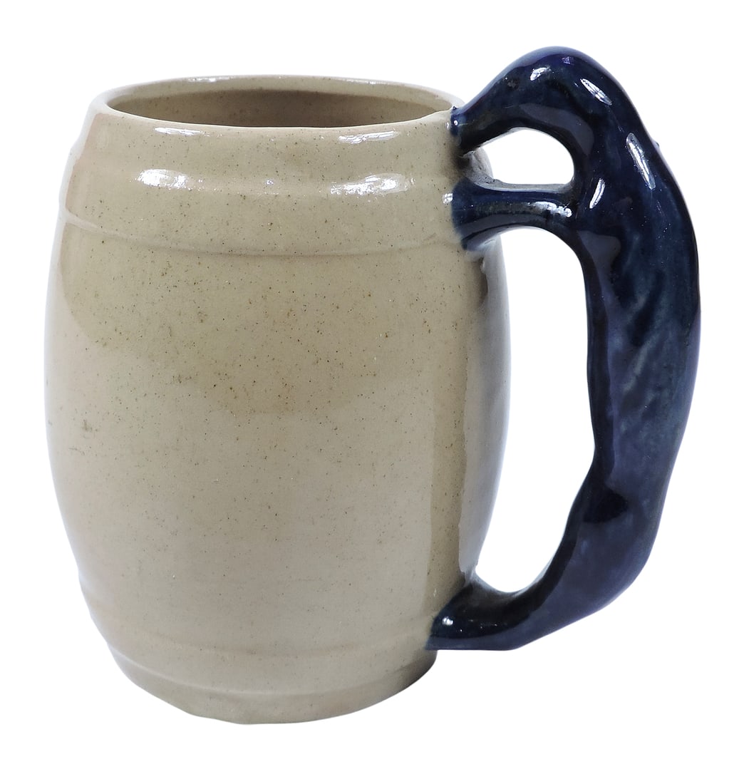 Western Stoneware Happy Days Prohibition Repeal Beer Mug, also known as a dog handle tankard, pro... - 2