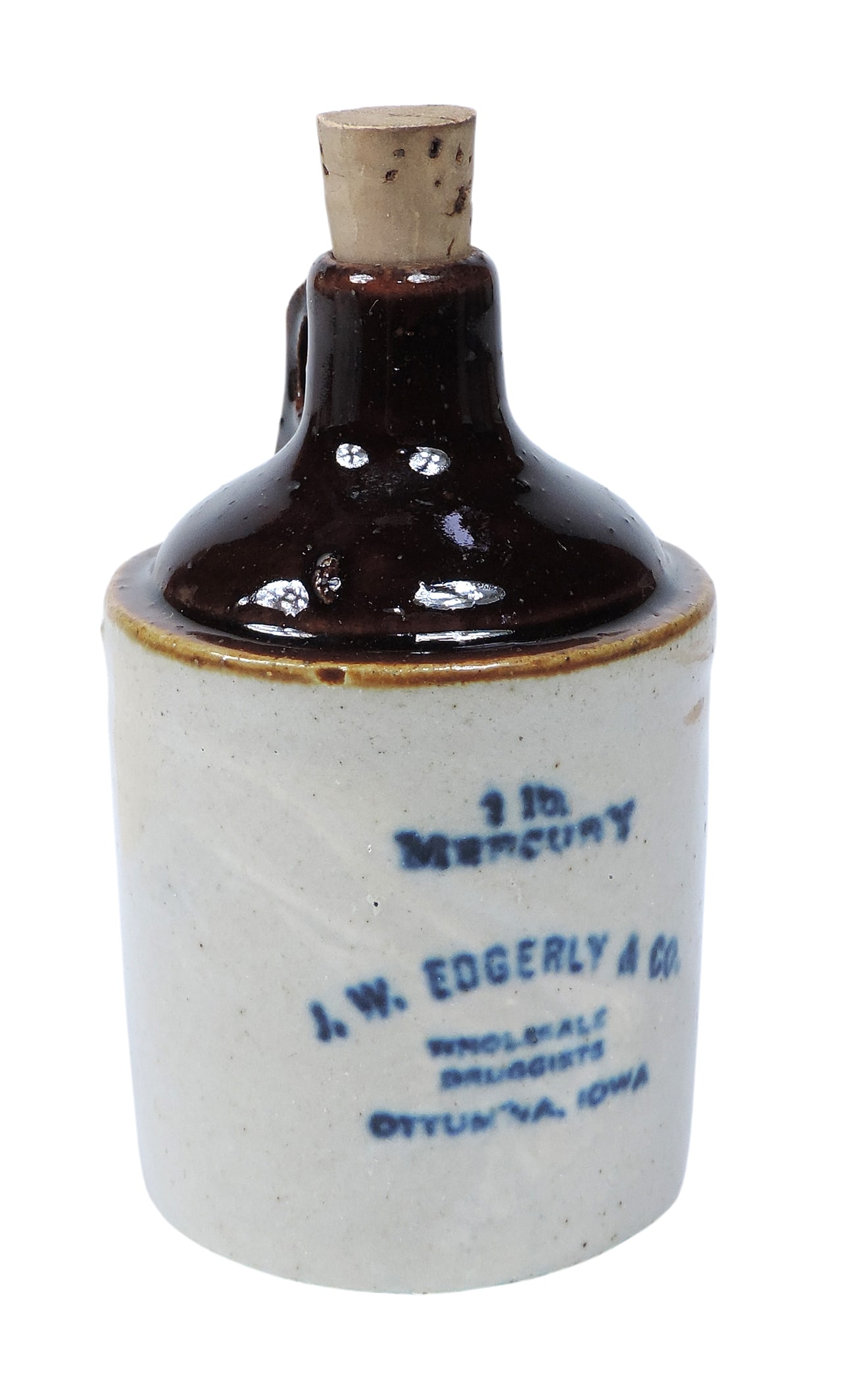 Red Wing Miniature Jug w/orig Red Wing Art Pottery sticker, c. early-mid 1900s, Exc cond, H 2.75 ... - 4