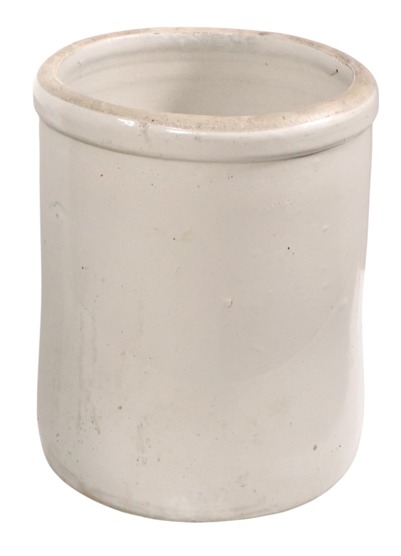 Western Stoneware 8 Gallon Crock, Maple Leaf w/Western Stoneware Company Monmouth, Ill oval, slight - 2