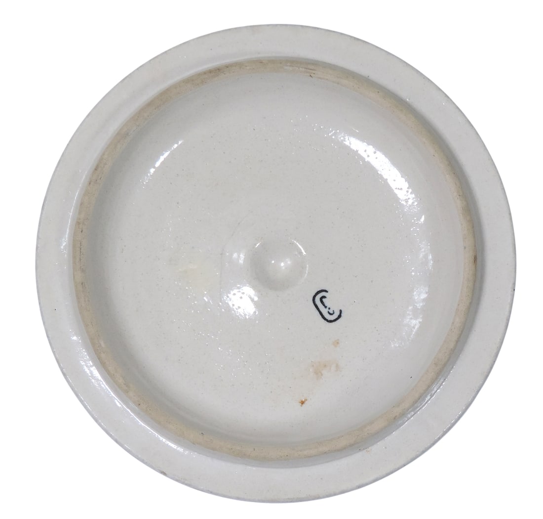 Western Stoneware Cupid 6 Gallon Water Cooler w/orig lid, embossed 6 near base on front, factory ... - 4