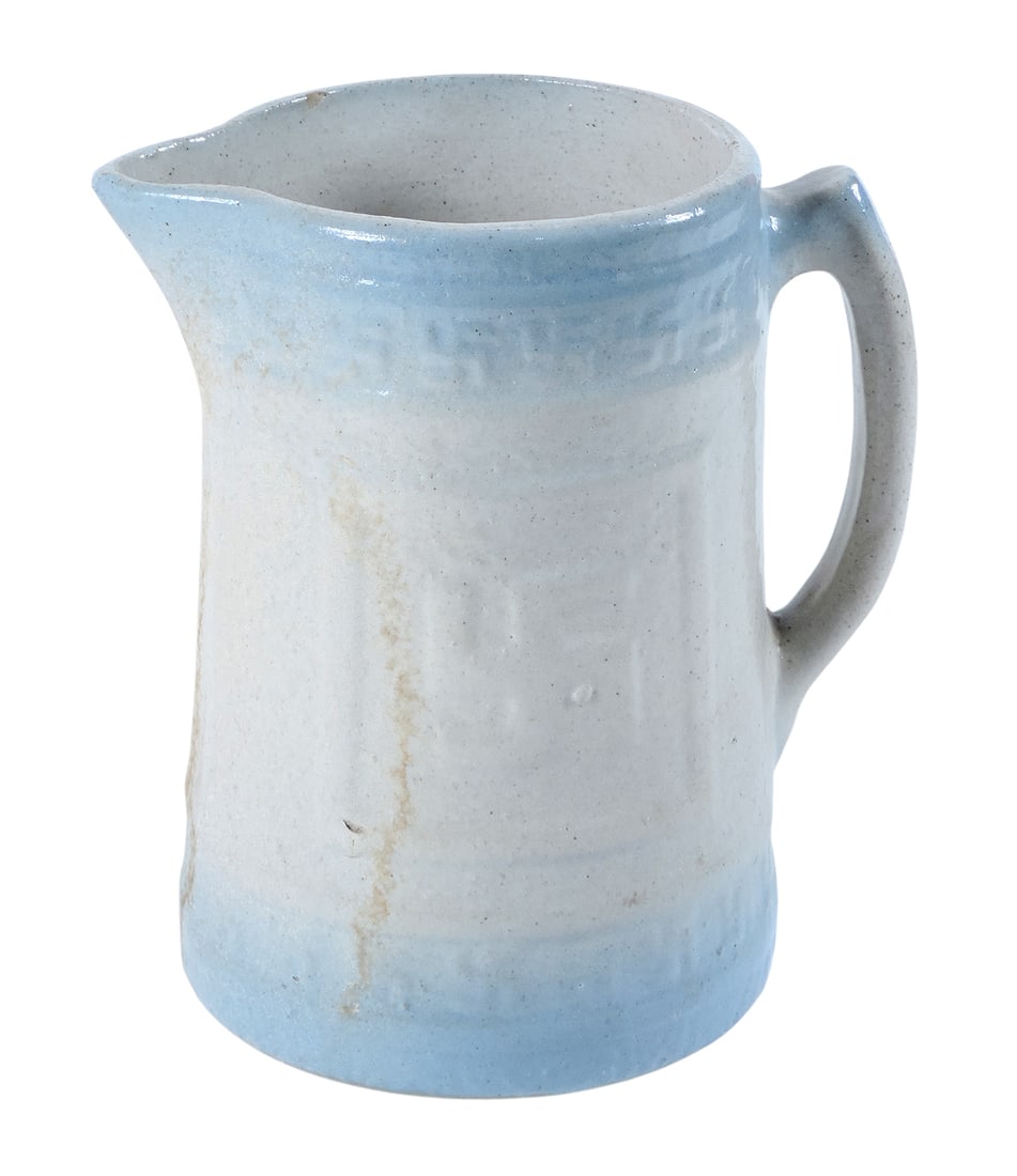 Brush McCoy Good Luck Pitcher w/embossed swastika (used as a symbol of good luck/prosperity in many (1 of 5)