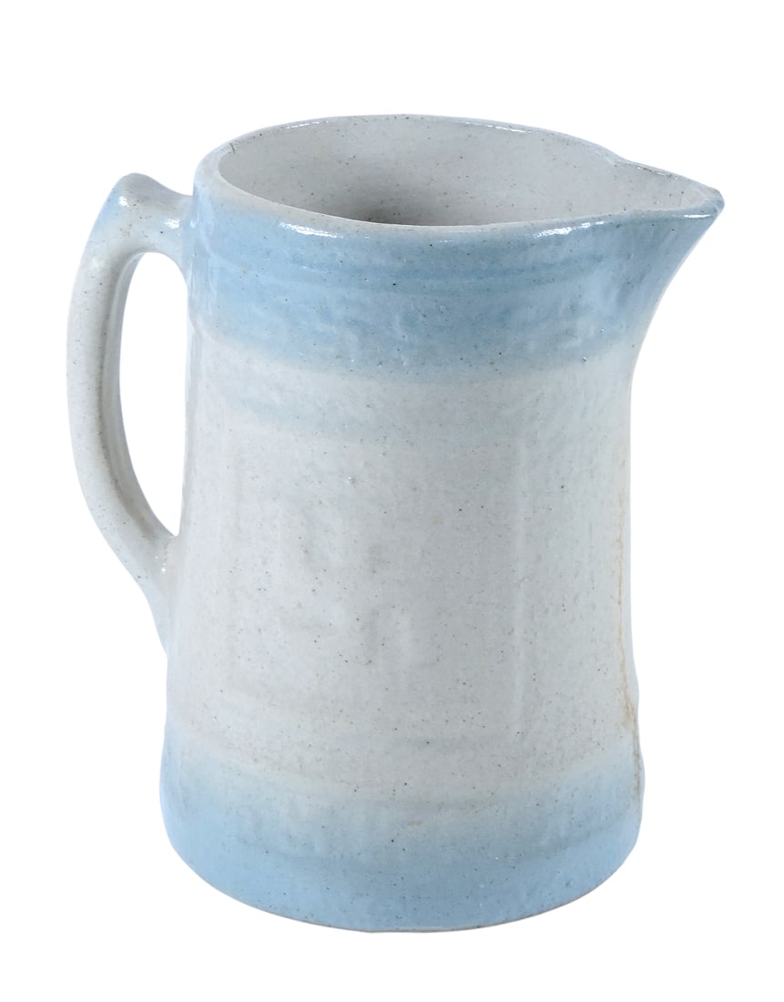 Brush McCoy Good Luck Pitcher w/embossed swastika (used as a symbol of good luck/prosperity in many - 2