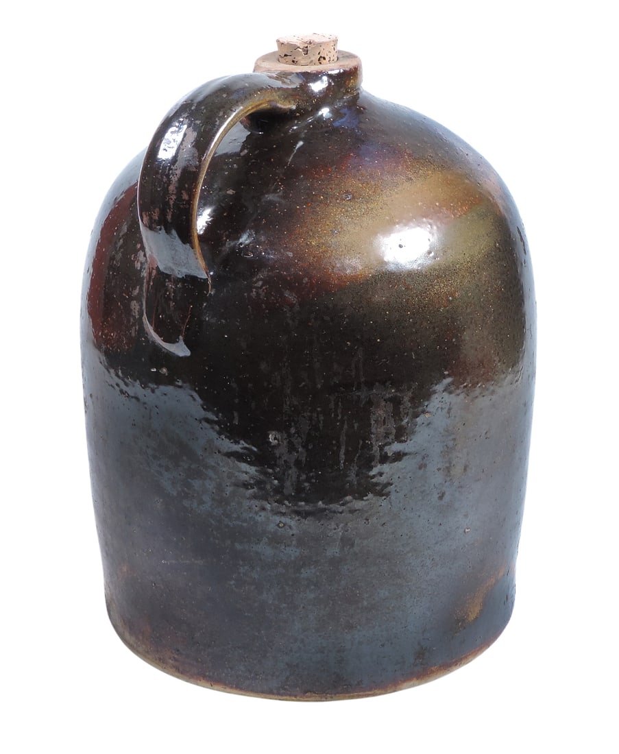 Beck Brothers Pottery Stoneware Whiskey Jug, Parish Iowa, Rare, stamped Beck & Bro. Pottery Paris... - 2