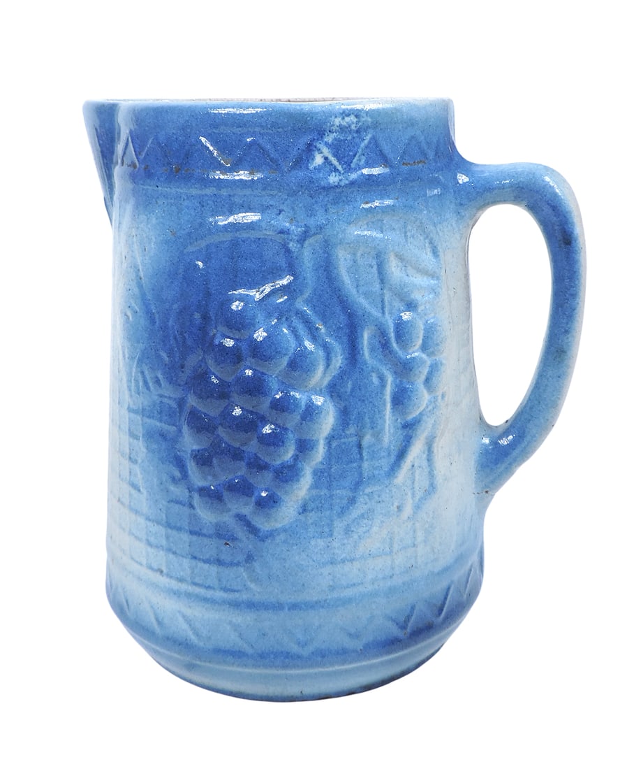 Red Wing North Star Pitcher, Grape & Trellis, debossed star on bottom-the mark of North Star Co. ... - 3