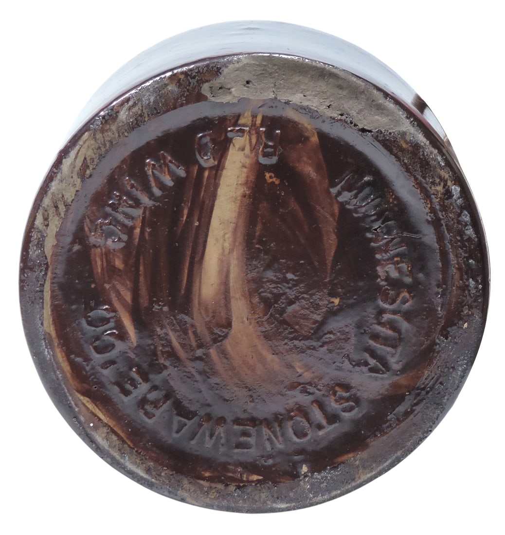 Minnesota Stoneware Beehive Jug, embossed Minnesota Stoneware Co. Red Wing, Albany slip, 3" fact... - 3