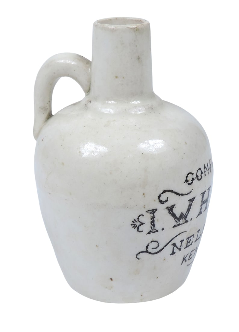 Miniature Advertising Jug, Compliments I.W. Harper Nelson Co., Kentucky, tiny nick on top rim, c.... - 2