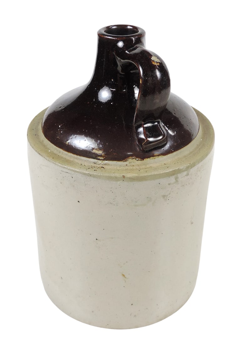 Red Wing 1 Gallon Brown Top Jug w/Small Wing & applied loop handle, c. late 1800s-early 1900s, Ex... - 2