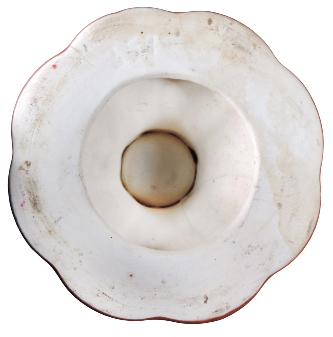 Red Wing Art Pottery (3), #278 copper low bowl w/matching candleholders, Exc cond, up to D 9 in. - 2