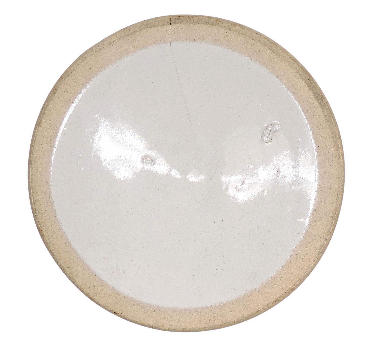 Western Stoneware Butter Crock, crock has various chips on rim, lid has hairline crack, different... - 4