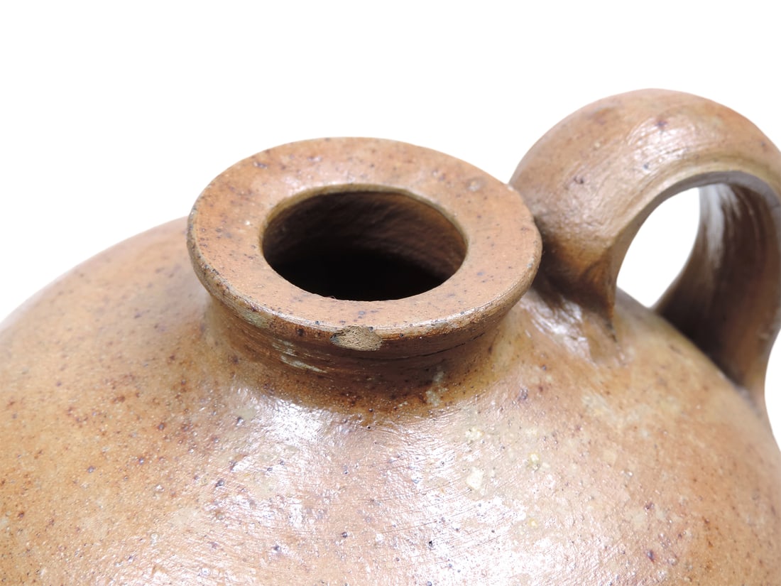 Ovoid Salt Glaze Stoneware Jug w/rounded spout & loop handle, unmarked, tiny nick on spout rim & ... - 3