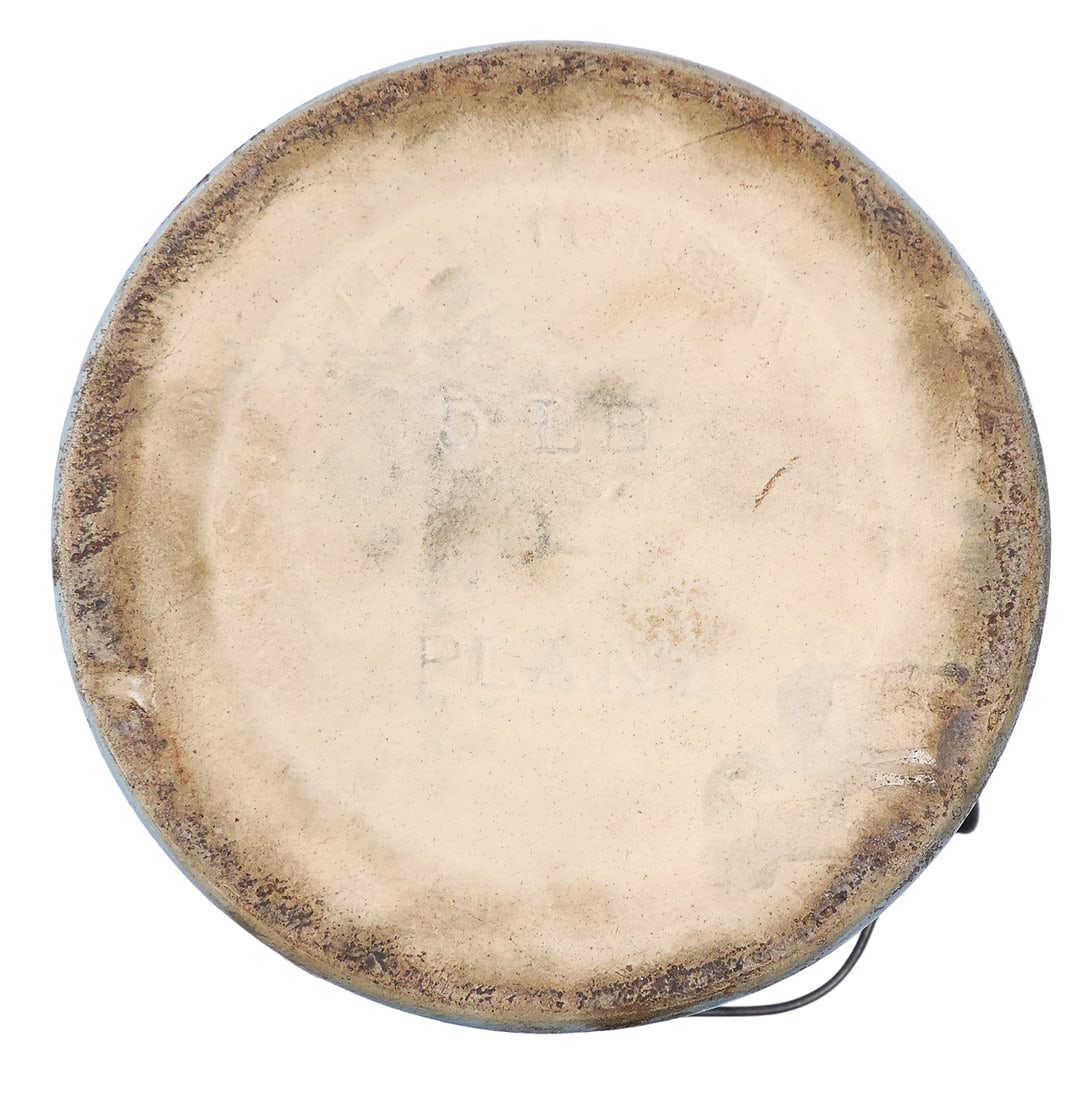 Blue & White Hanging Salt Box, deep cobalt leaf pattern, Exc+ cond w/no chips or cracks, H 5.5 x ... - 6