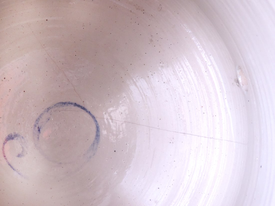 Red Wing Union Stoneware 6 Gallon Water Cooler, large wing, handwritten 6 on bottom interior, app... - 7