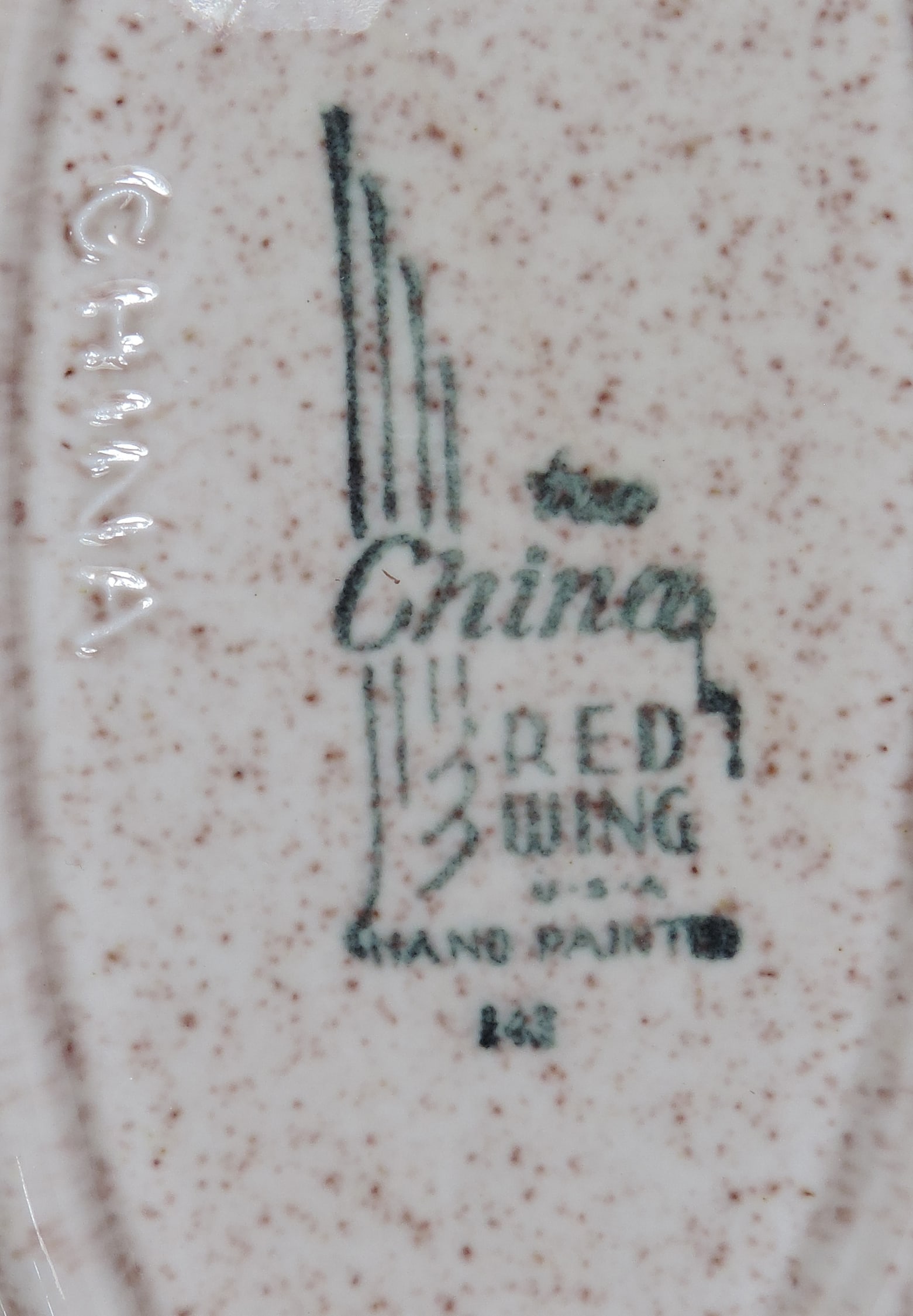 Red Wing Lute Song Serving Platter & Bowl (2), Mid-Century Modern, platter stamped True China Red... - 4