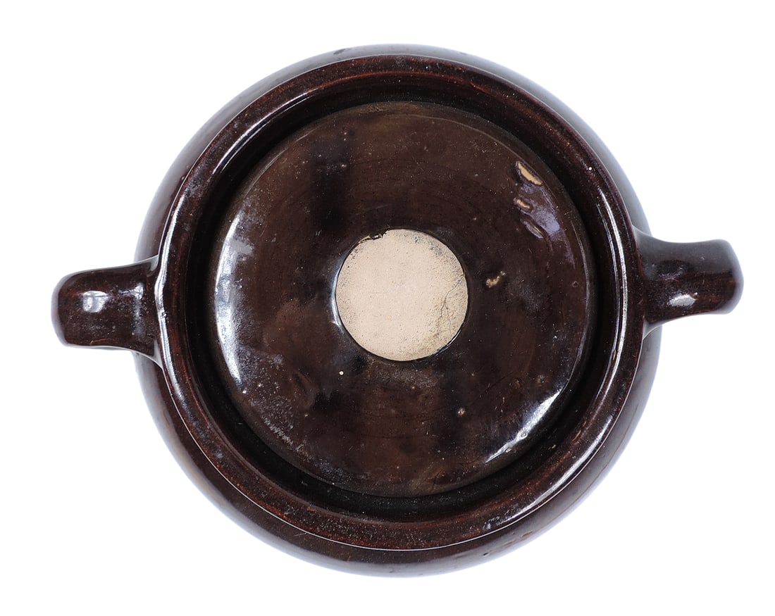 Red Wing Advertising Bean Pot w/Lid, Spencer Cement Block Works Phone 550-Z-Spencer, Iowa Concret... - 3