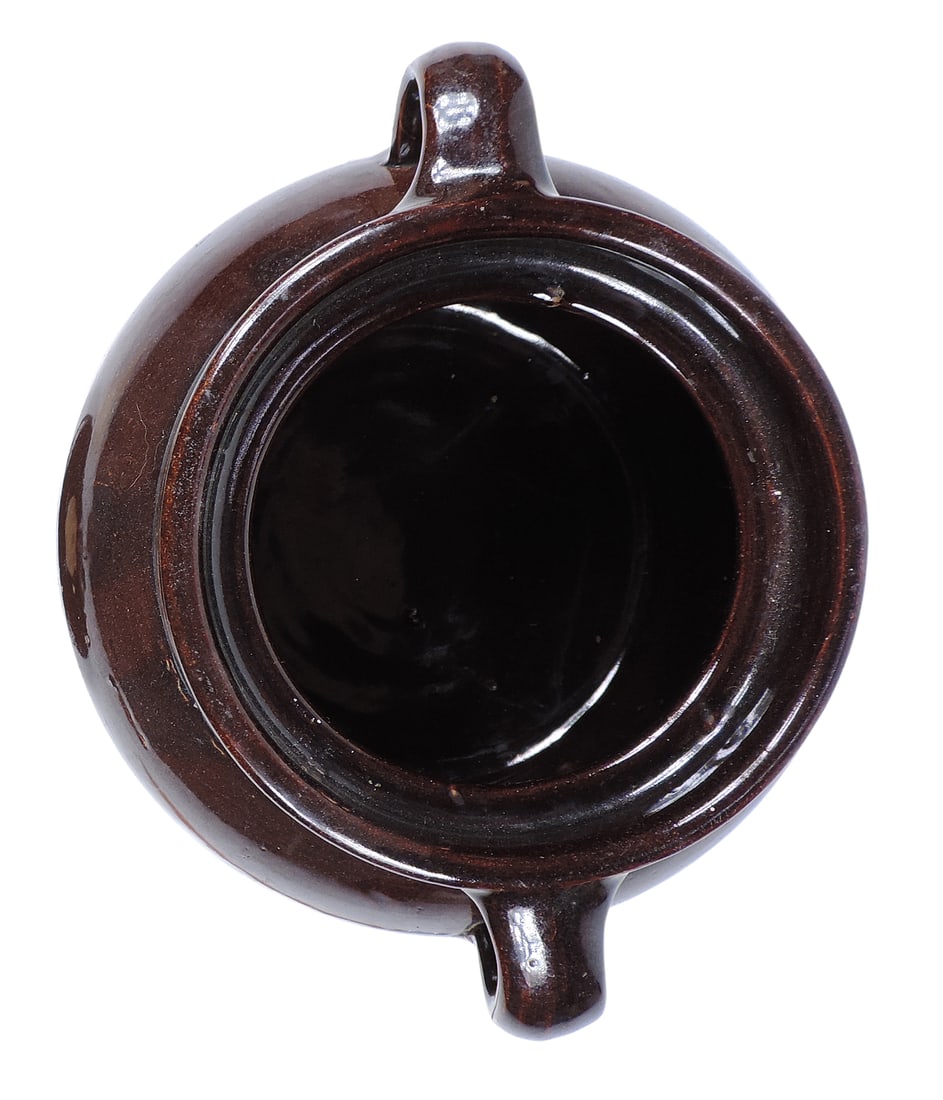 Red Wing Advertising Bean Pot w/Lid, Spencer Cement Block Works Phone 550-Z-Spencer, Iowa Concret... - 4