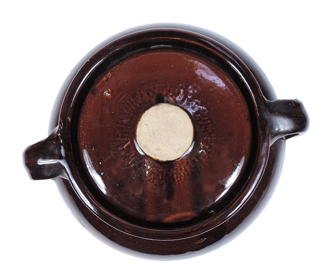 Red Wing Advertising Bean Pot w/Lid, Pooley Lumber Co.-Green Iowa-Phone 43 Quality and Service, s... - 3