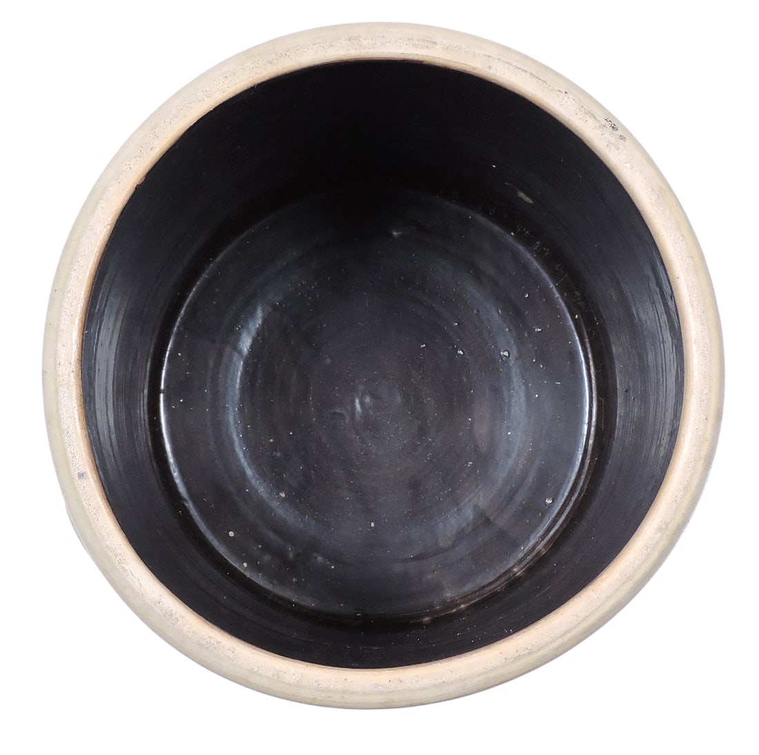 Red Wing 5 Gallon Leaf Crock, chip on one handle/hairline crack on factory glaze imperfection, o/... - 4