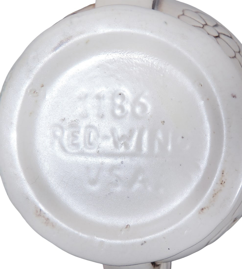 Red Wing Art Pottery Pitchers (2), #1185 & 1186, both Exc cond, up to H 8.75 in. - 4