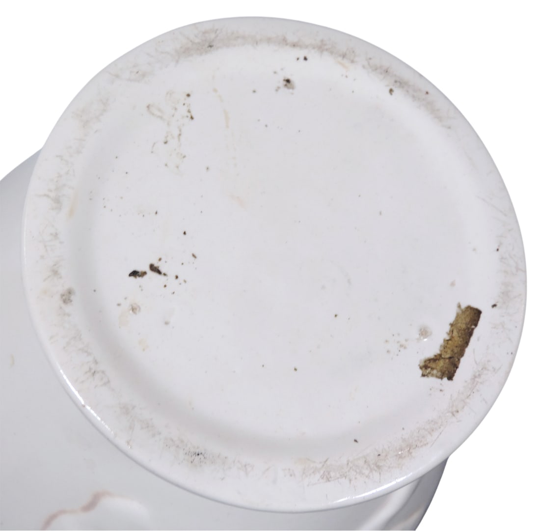 Red Wing Art Pottery Vase, #796 Magnolia in white, impressive, Exc cond, H 10 in. - 2