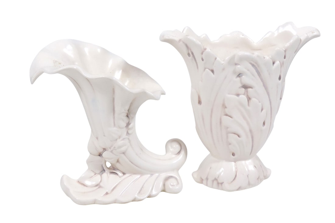 Red Wing Art Pottery Vases (2), #1096 & 1098, both Exc cond, up to H 9 in. - 2