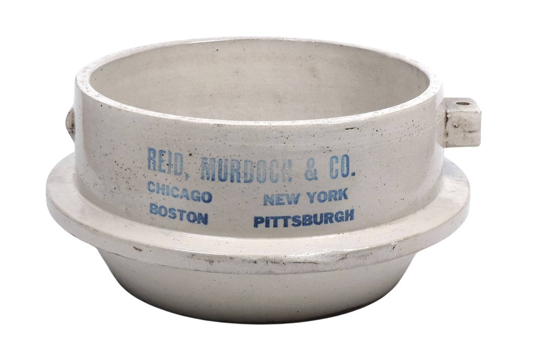Red Wing Advertising Stoneware Pickle Crock, Reid, Murdoch & Co., Chicago, New York, Boston, Pitt... - 2
