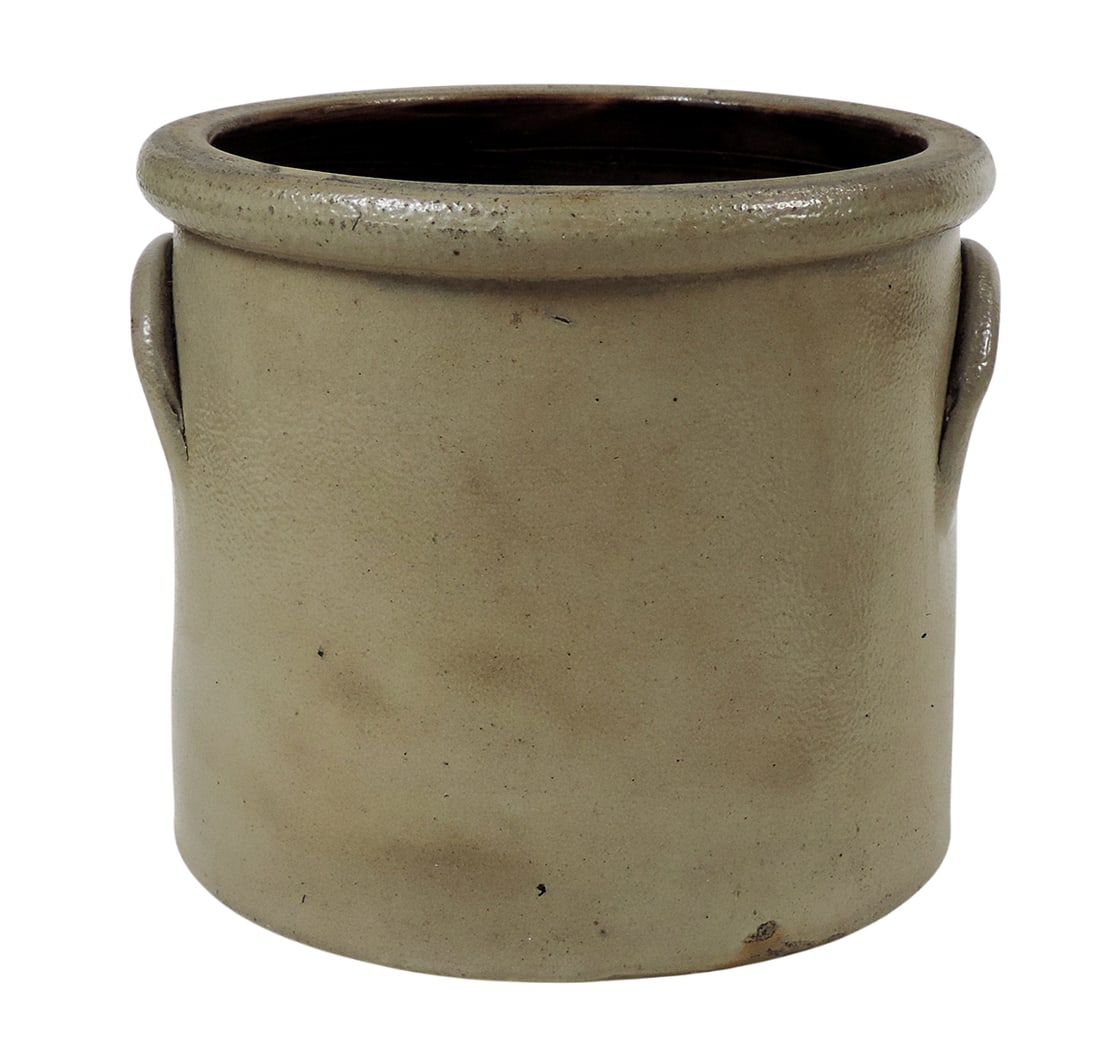 Eastern Stoneware F.B. Norton & Co., Worcester, Mass. 1 Gallon Crock w/cobalt blue hand-painted f... - 2