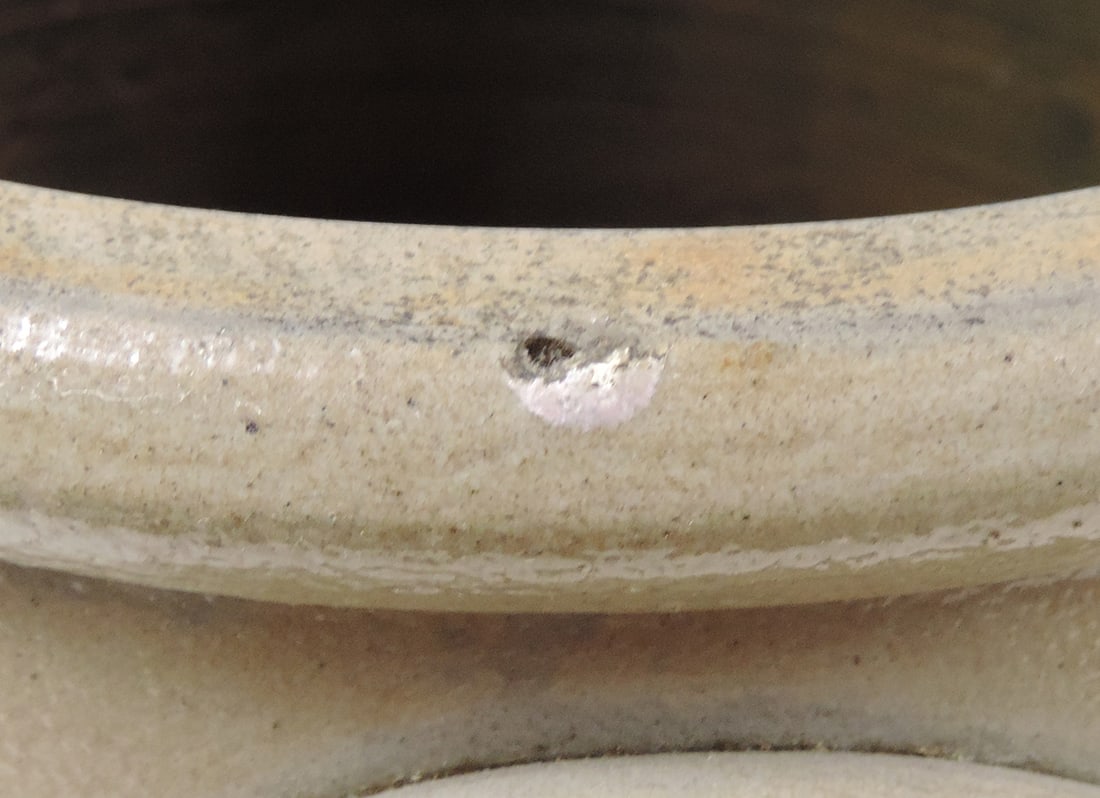 Eastern Stoneware F.B. Norton & Co., Worcester, Mass. 1 Gallon Crock w/cobalt blue hand-painted f... - 3