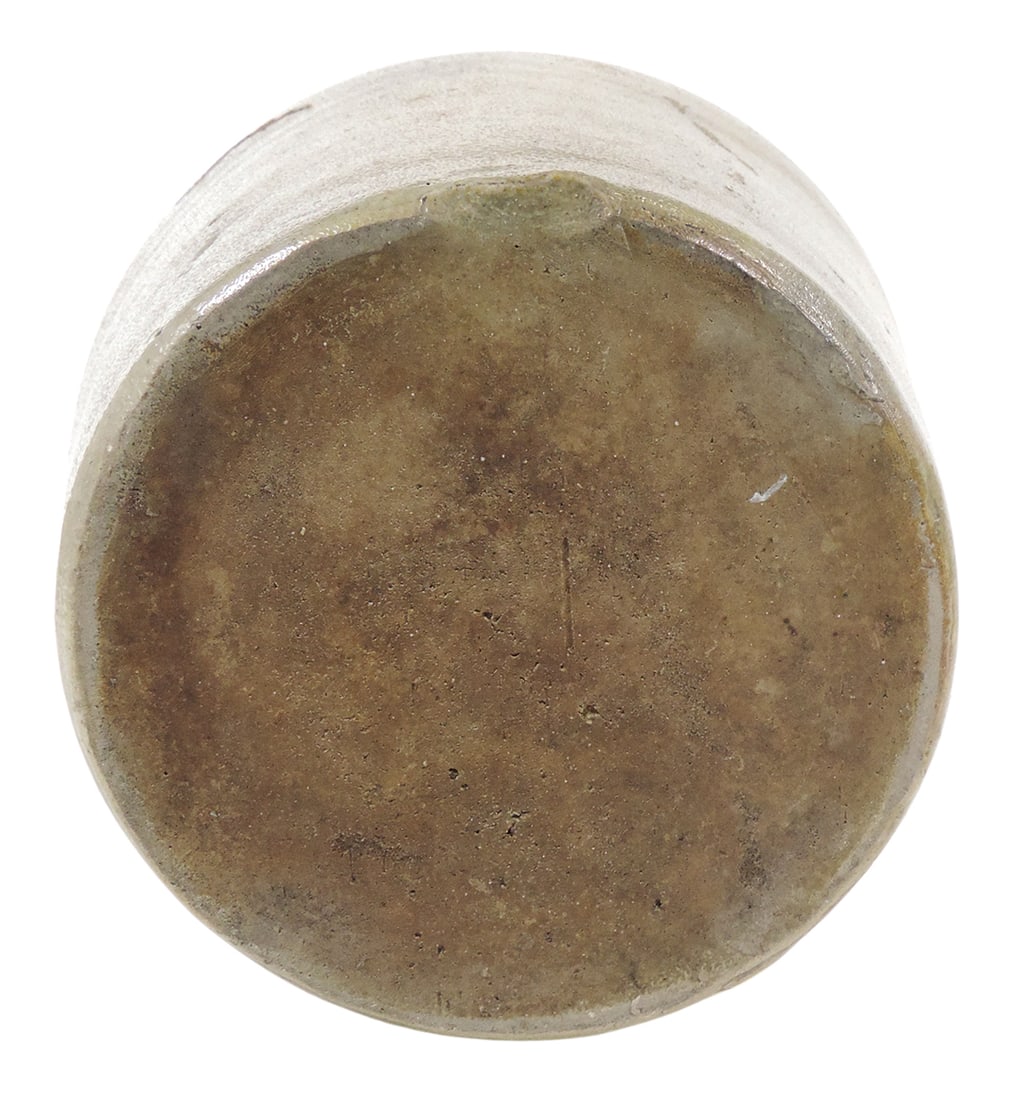 Stoneware Salt Glaze 2 Gallon Jug, unmarked w/hand-painted cobalt blue stylized floral design, ap... - 5