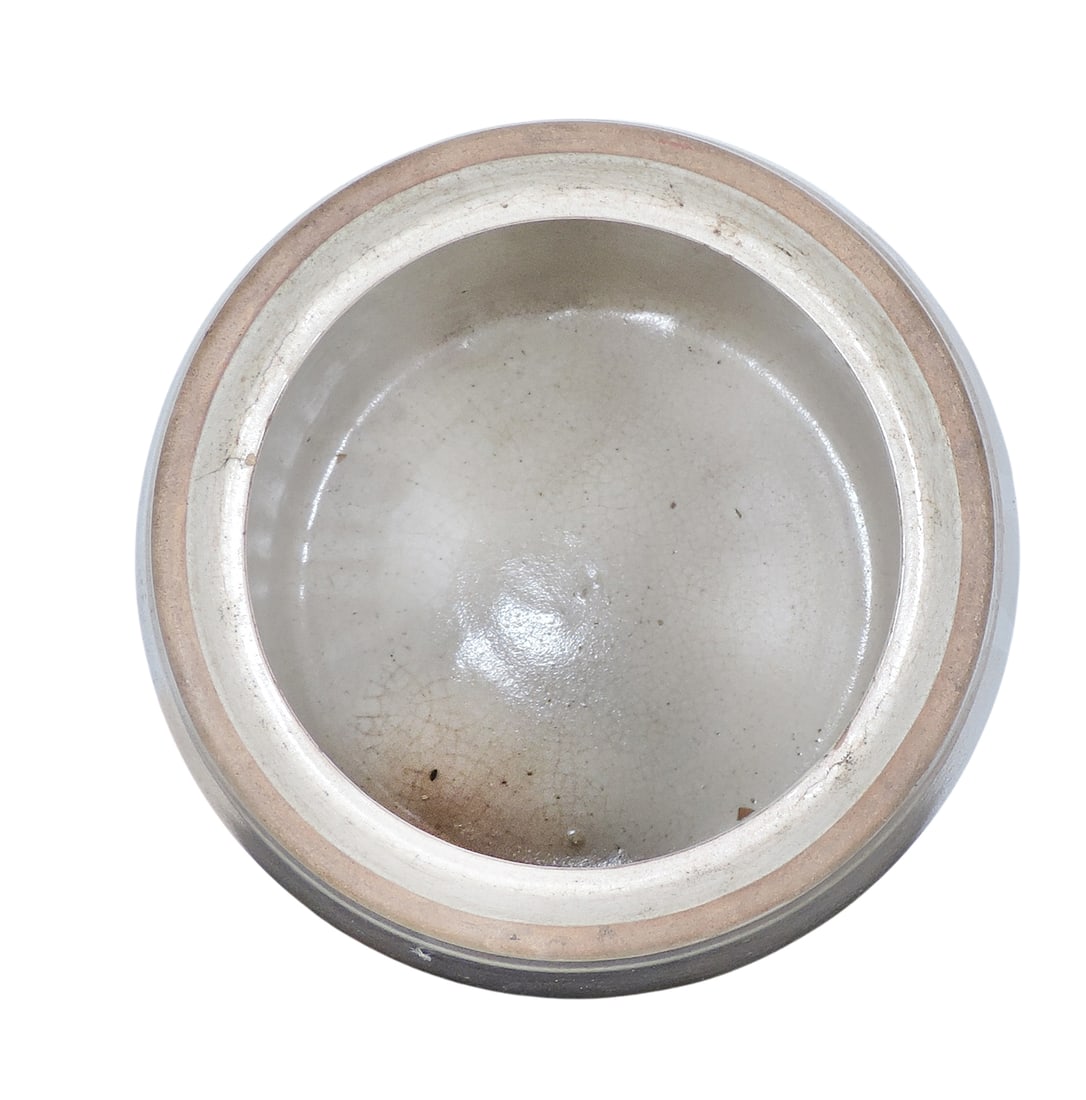 Pittsburg Pottery Stoneware 2 Gallon Butter Churn w/ Lid & Dasher, Diamond Brand 2, lid has cra... - 2