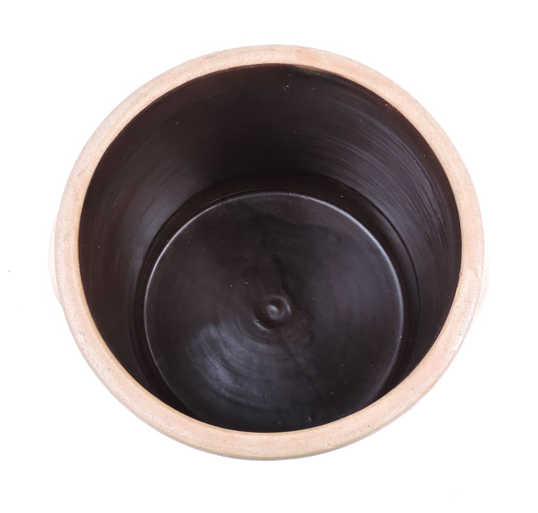 Eastern Stoneware 2 Gallon Crock, stamped John Burger Rochester (NY), salt glaze w/a hand-painted... - 3