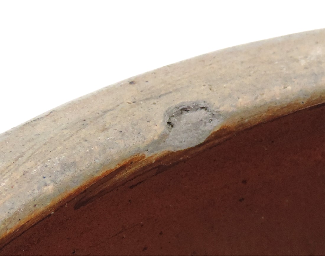 Eastern Stoneware 1 Gallon Crock w/ Lid, unmarked, cobalt blue hand-painted design, applied lug h... - 4