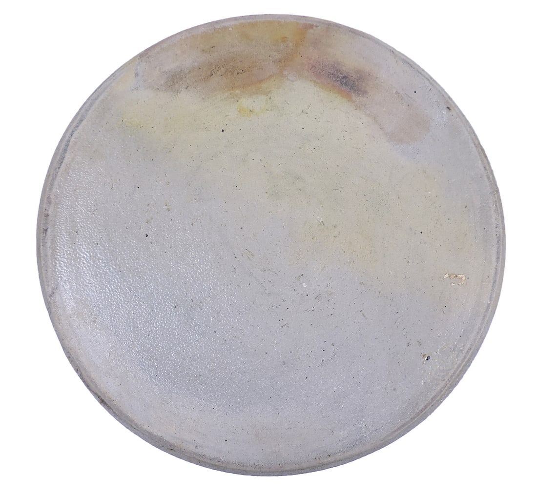 Eastern Stoneware 1 Gallon Crock w/ Lid, unmarked, cobalt blue hand-painted design, applied lug h... - 7