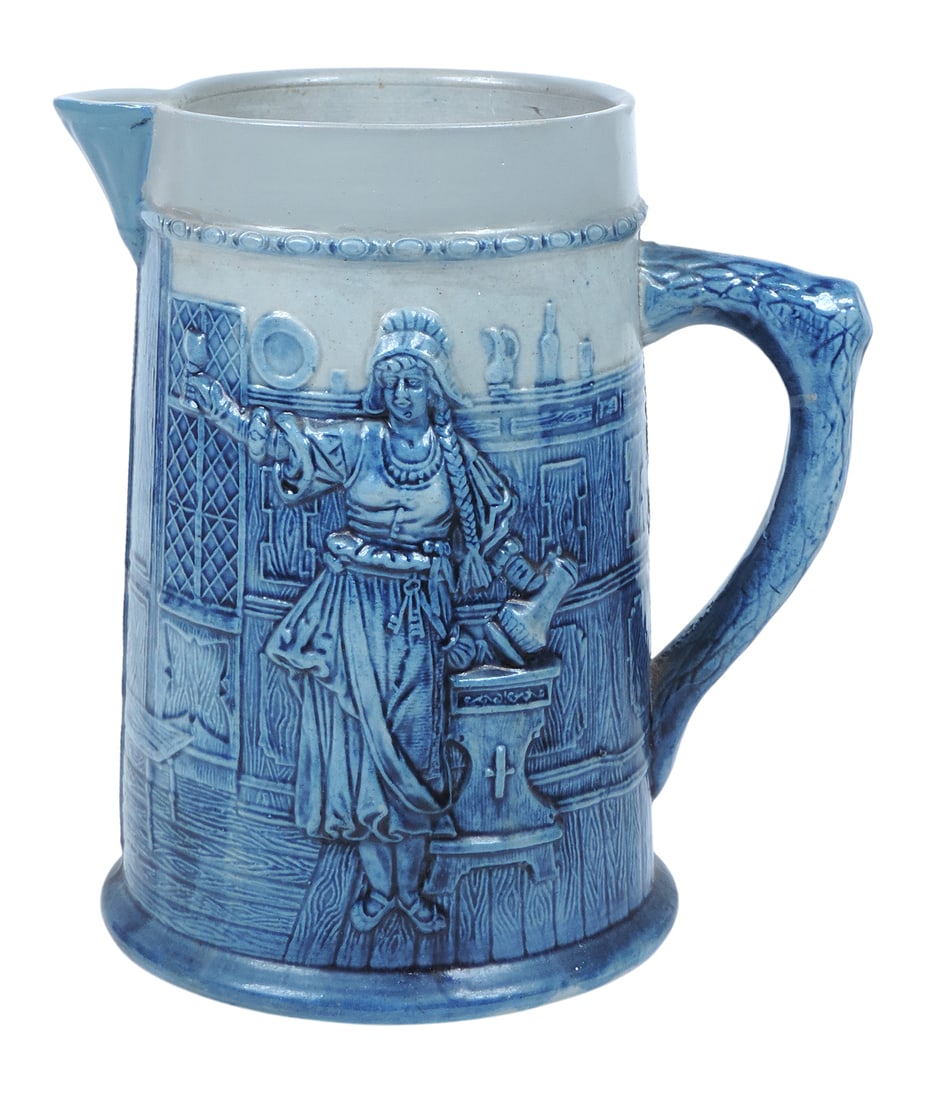 Flemish Stoneware Jug, stamped Flemish Jugs Made For Kinney & Levan-Cleveland, U.S.A. on bottom, ... - 2