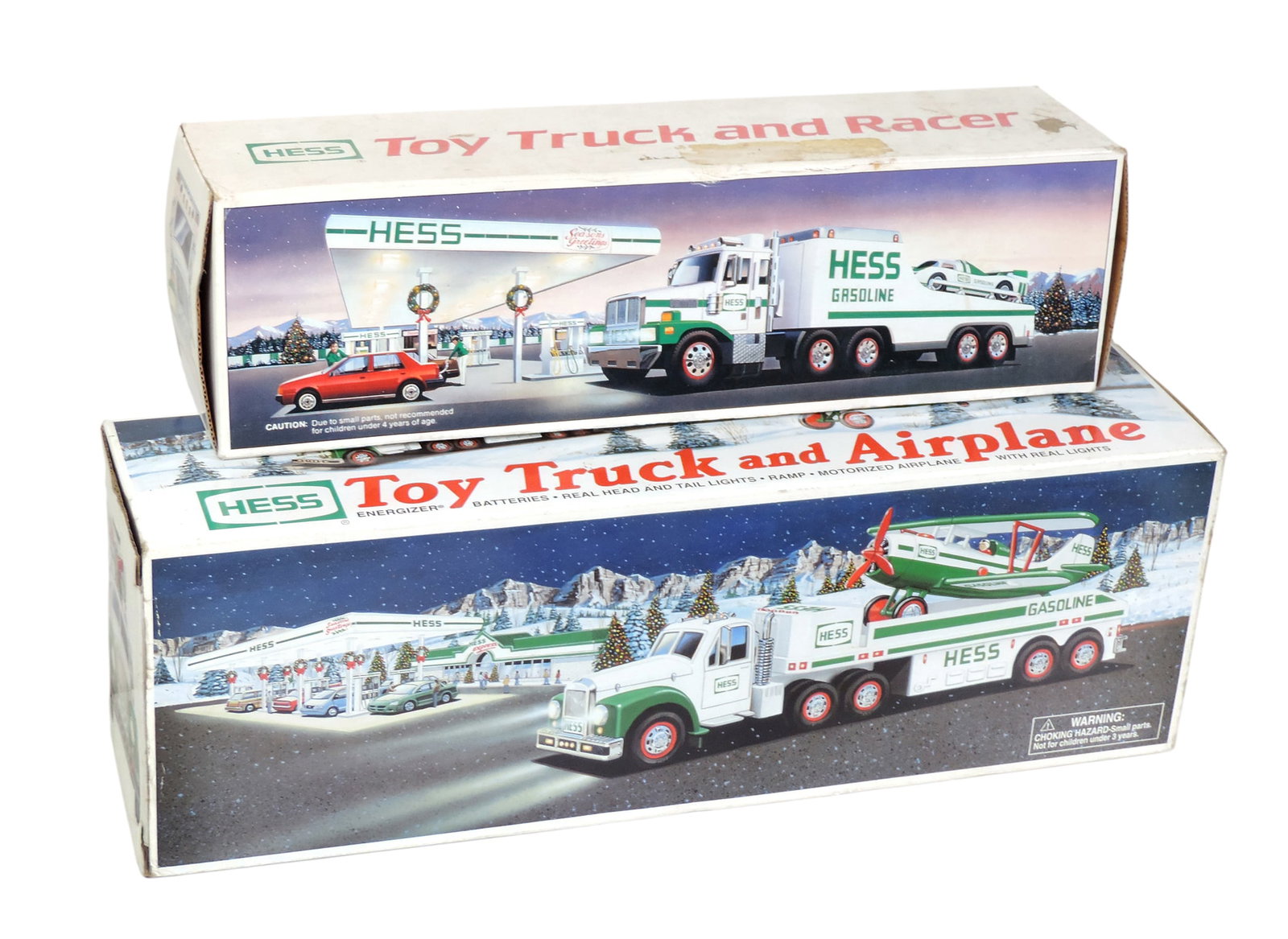 Toy Scale Models (2), Hess Corporation Toys, Season Greetings, 1989 Toy Truck & Racer, 2002 Toy T... - 2