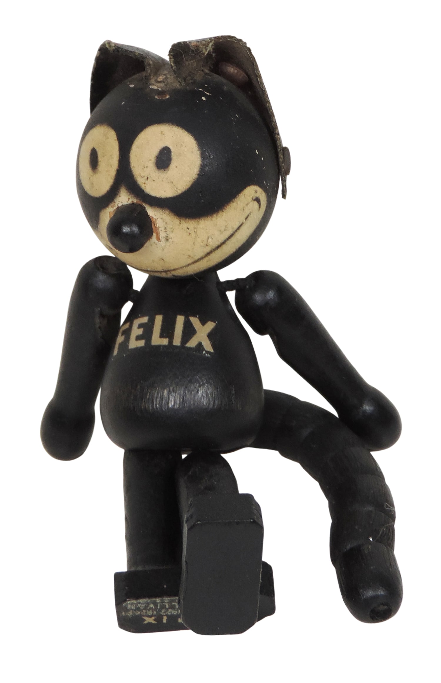 Felix The Cat by Schoenhut, articulated wooden toy, c. 1920s, VG+ cond w/minor paint loss (enlarg... - 2