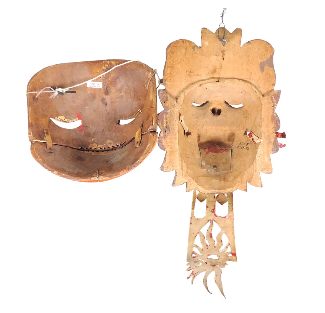 Folk Art Balinese Rangdo Masks (2), Demon Queen in traditional Indonesian Mythology & performance... - 4