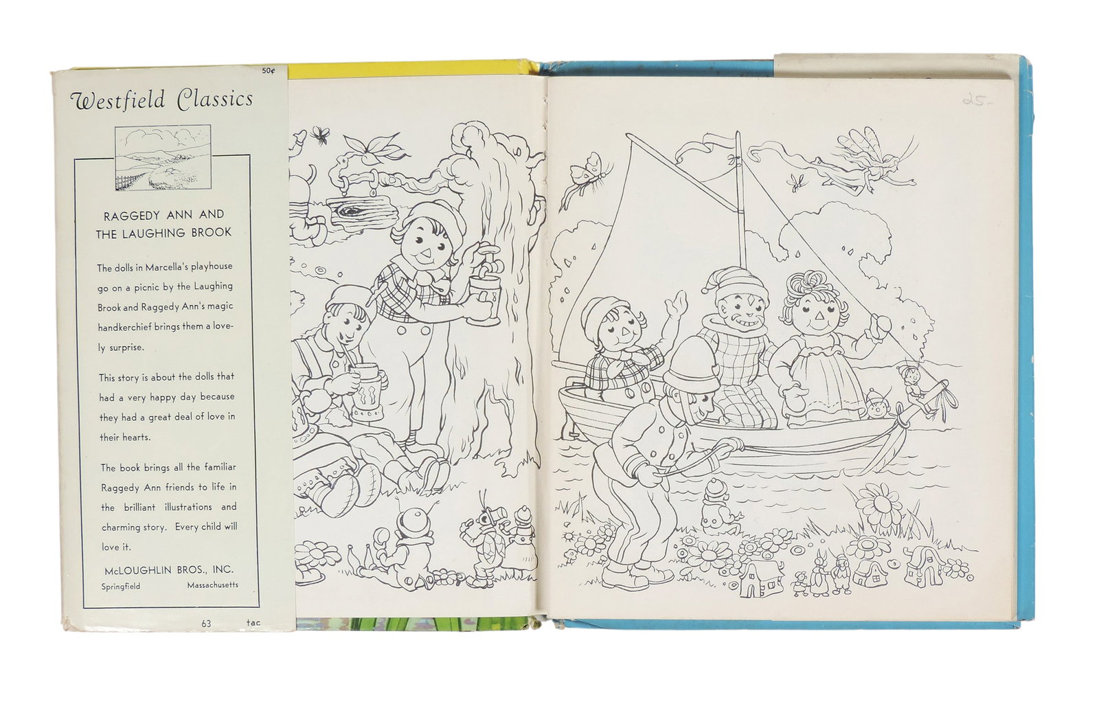 Children’s Book, Raggedy Ann and The Laughing Brook by Johnny Gruelle, McLoughlin Bros., Inc., - 3