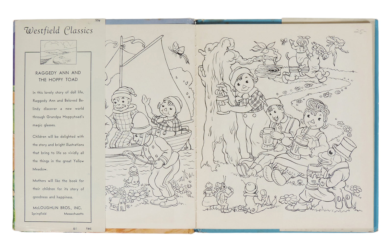 Children’s Book, Raggedy Ann and The Hoppy Toad by Johnny Gruelle, McLoughlin Bros., Inc., Spr - 3
