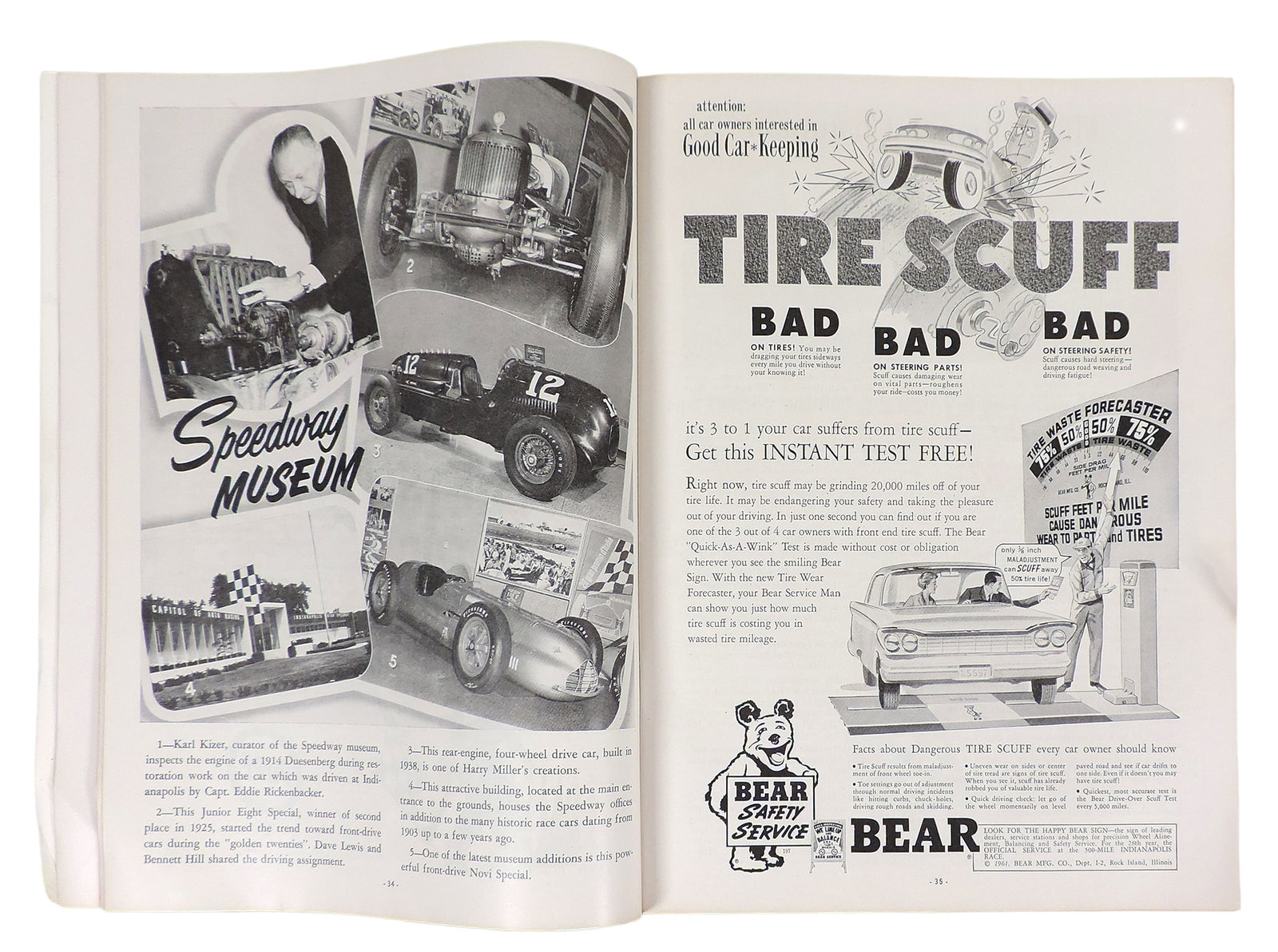 Indy 500 50th Anniversary Official Program from 1961, 112 pgs w/lots of ads, 10 pg promotional ma... - 3