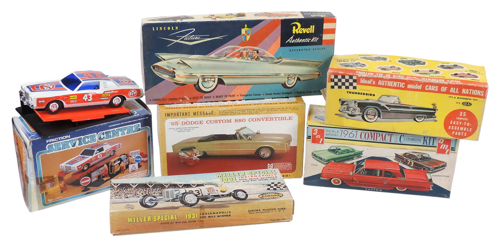 Toy Scale Model Kit, includes Miller special 1931 Indianapolis 500 Mile Winner, 1961 Compact Car ... (1 of 5)