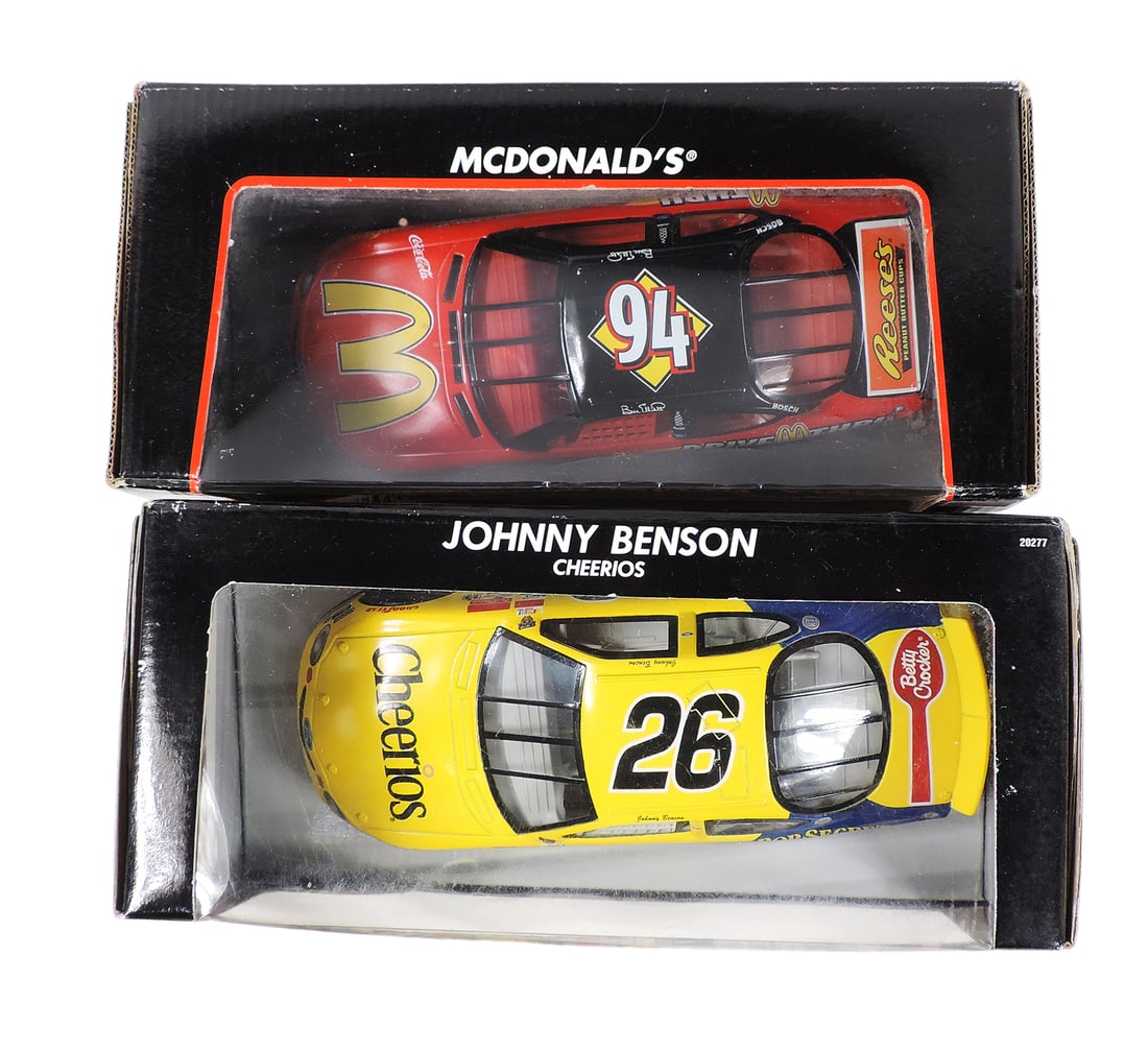 Hot Wheels NASCAR (2), 1997 Johnny Benson Cheerios, No. 20277 & 1998 McDonaldâ€™s B - 2