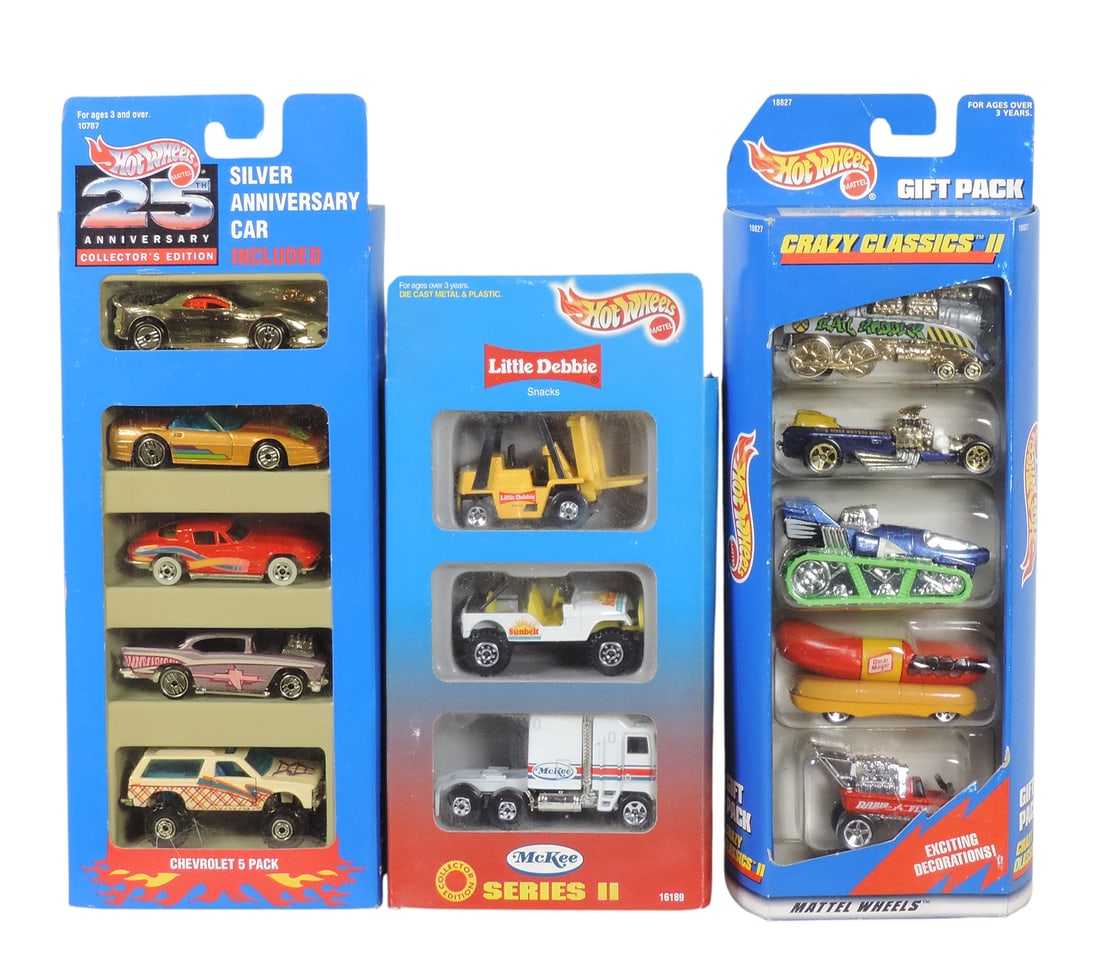 Hot Wheels (3), 1993 25th Anniversary Collector's Edition, No. 10787, 1997 Gift Pack Crazy Clas... (1 of 1)