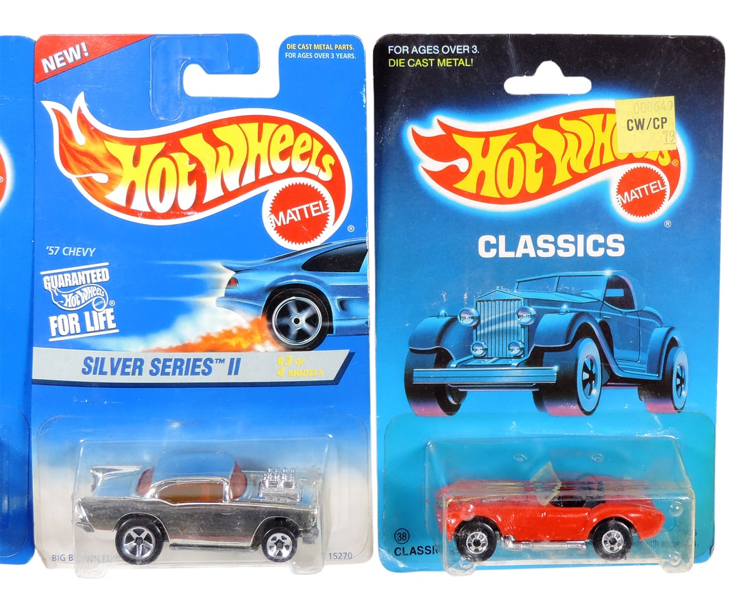 Hot Wheels (9), 1991 Jaguar XJ220, No. 3026, Collector No. 200, 1993 Limited Edition '57 Chevy,... - 3