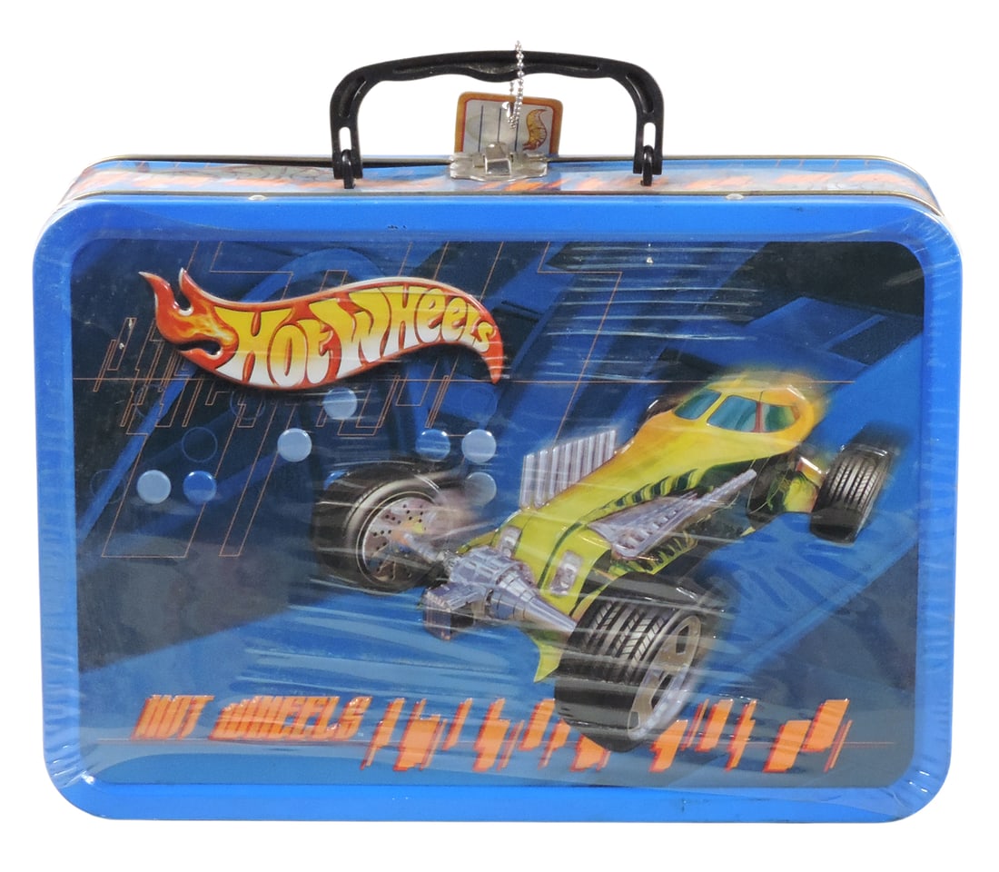 Hot Wheels, 2001 Frankford Collectible Gourmet Popcorn Tin, plastic wrapped, NOS w/minor oxidatio... - 2