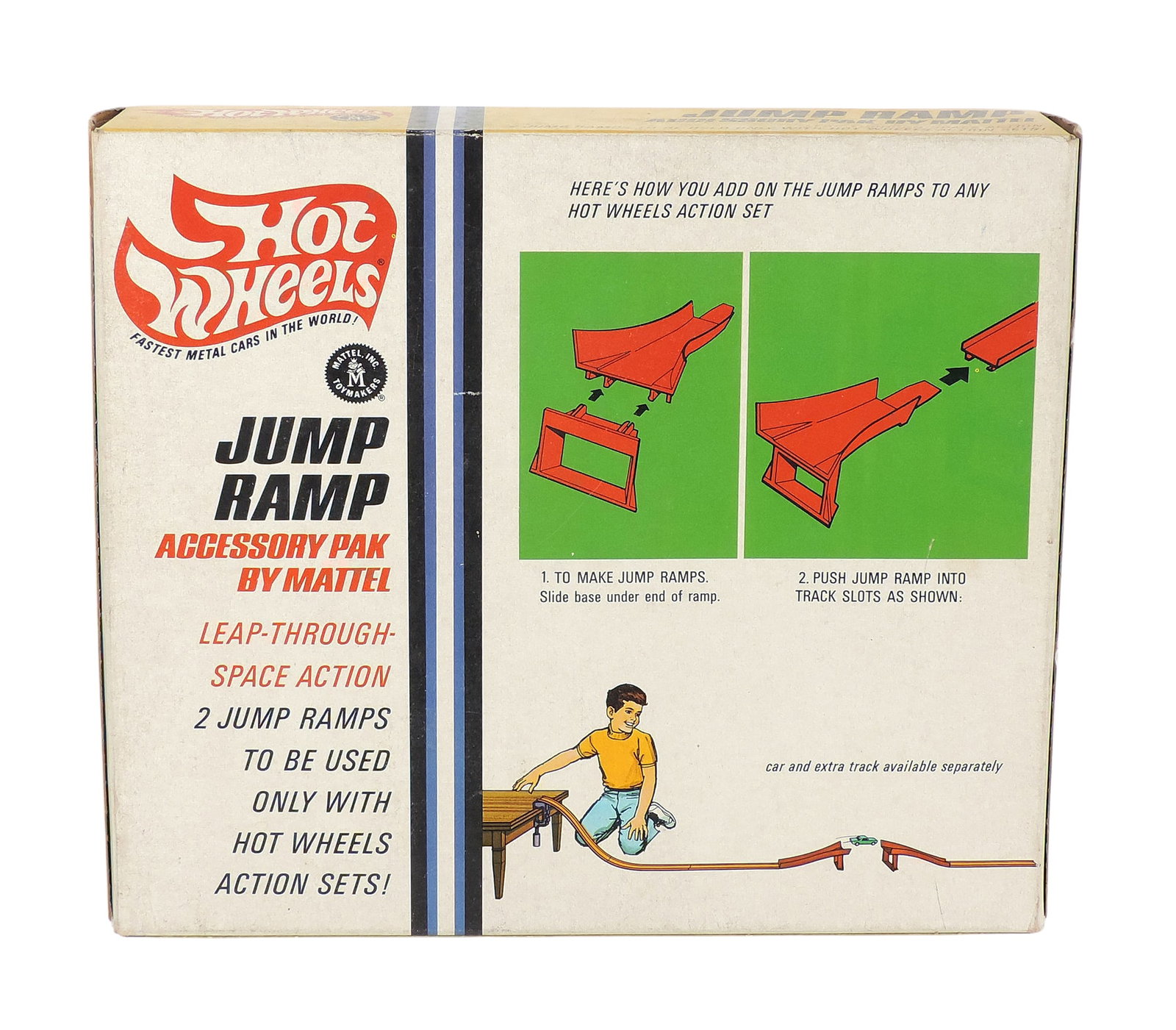 Hot Wheels Jump Ramp, 1968 Mattel, Inc., Hawthorne, Calif, Made & Printed in USA, orig packaging,... - 3