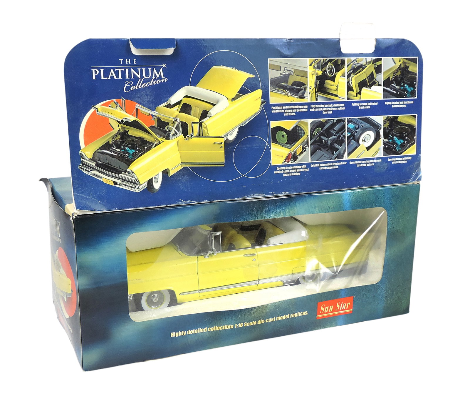 Toy Scale Model, 1956 Lincoln Premiere Model Car, The Platinum Collection, No. 4641, 1:18 scale, ... (1 of 5)