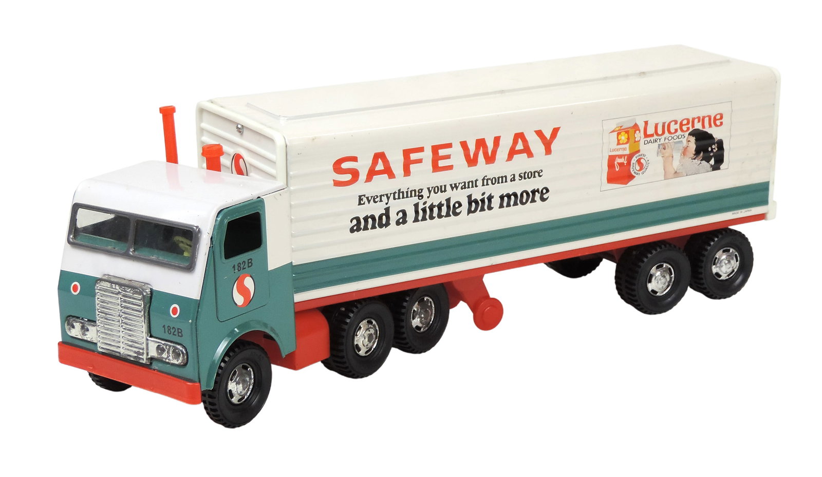 Toy Scale Model Safeway Truck, Dist. By Safeway Stores, Inc., made in Japan, pressed tin/plastic,... - 2