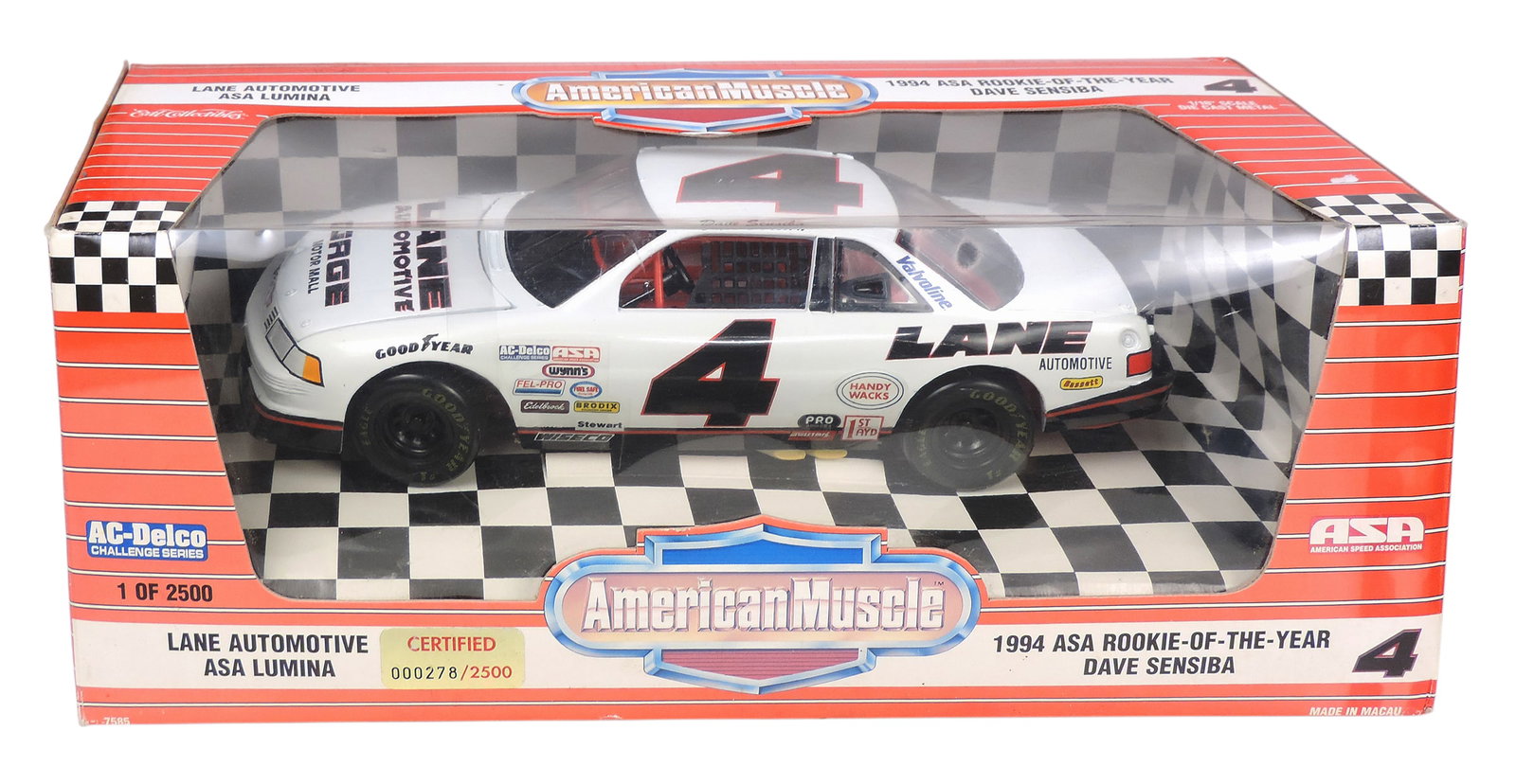 NASCAR American Muscle Adult Collectibles (2), Lane Automotive ASA Lumina, 1994 ASA Rookie-Of-The... - 2