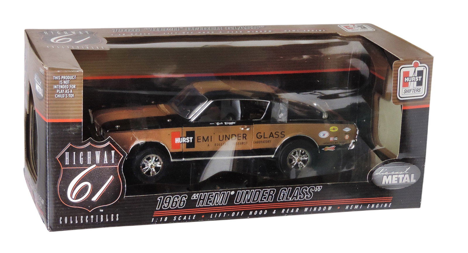 Toy Scale Model, 1966 Hemi Under Glass, Highway 61 Collectibles, No. 50092, 2002 F.F. Ertl III, I... - 2